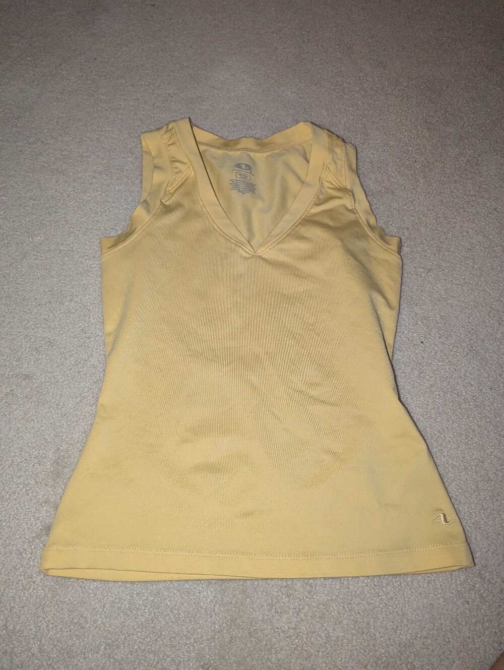 Athletic works size small yellow v-neck